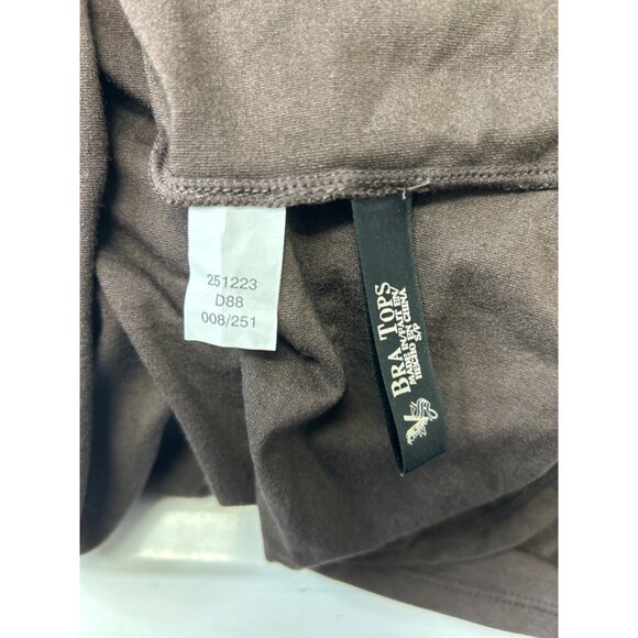 Bra Tops Embellished V-Neck Womens Tunic Dress Size M Brown - Picture 9 of 10